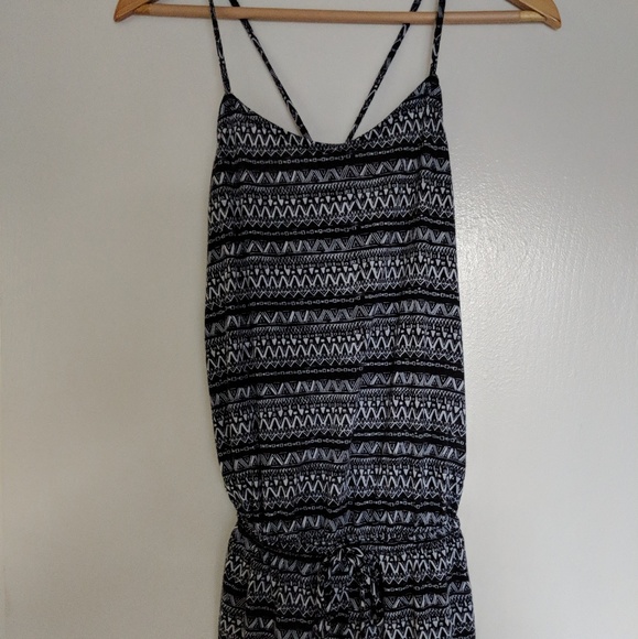 Tribal Print Navy Romper - Picture 2 of 3